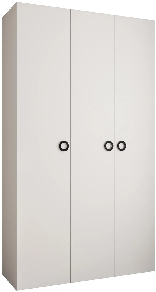 Dulap de haine 140 cm Carmela 40-1 (alb + Negru). 1126517