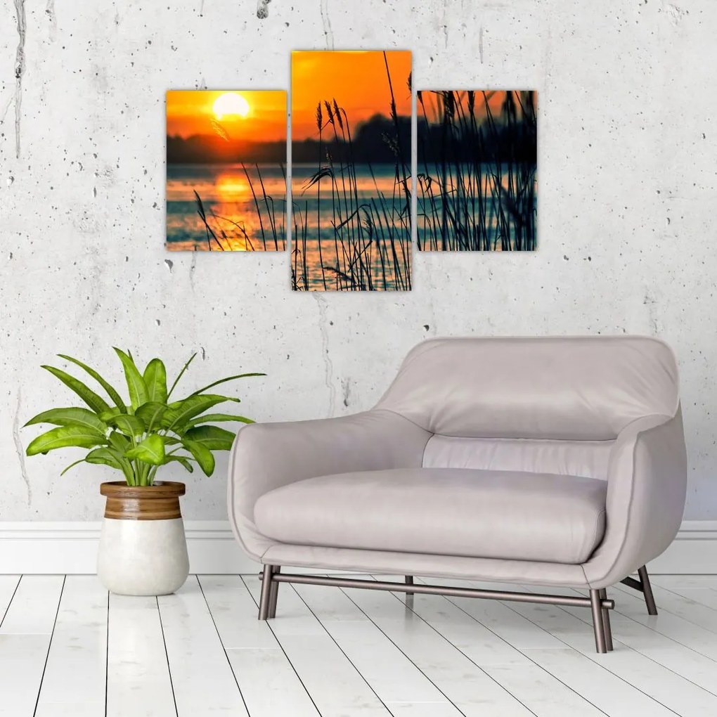 Tablou - Apus de soare la lac (90x60 cm)