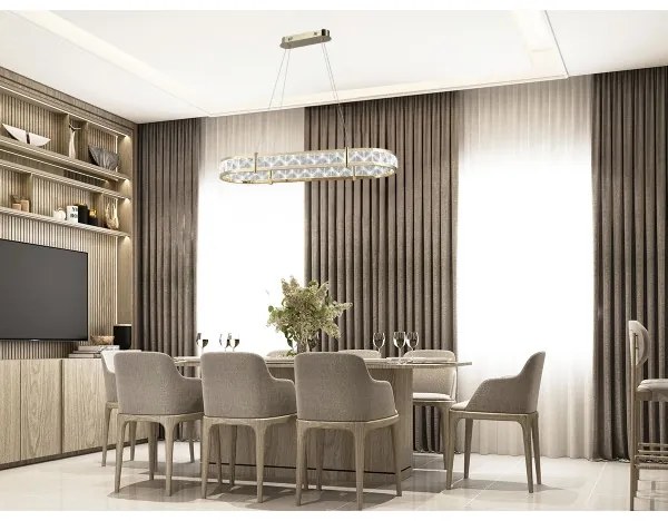 Candelabru LED dimabil pe cablu ENRIQUE LED/50W/230V 3000-6000K +telecomandă