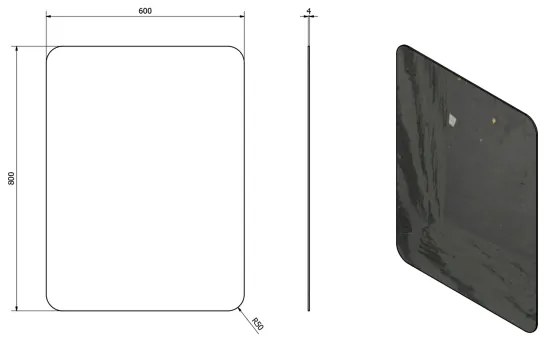 Oglindă Sapho ISHAPE 60 x 80 cm