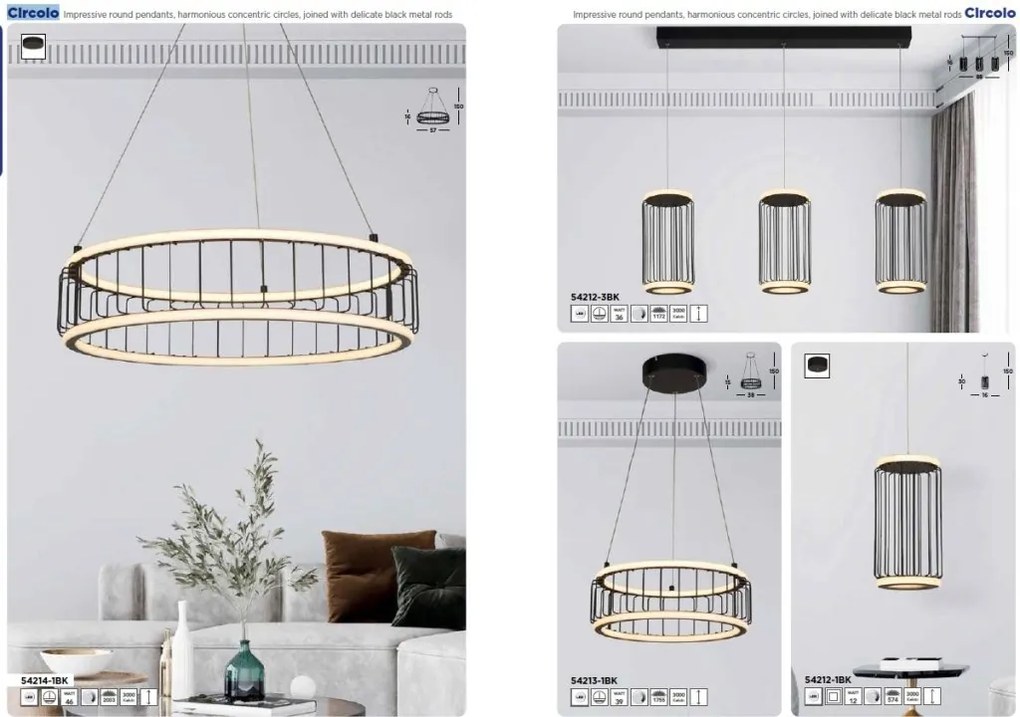 Lustra suspendata LED design modern Circolo