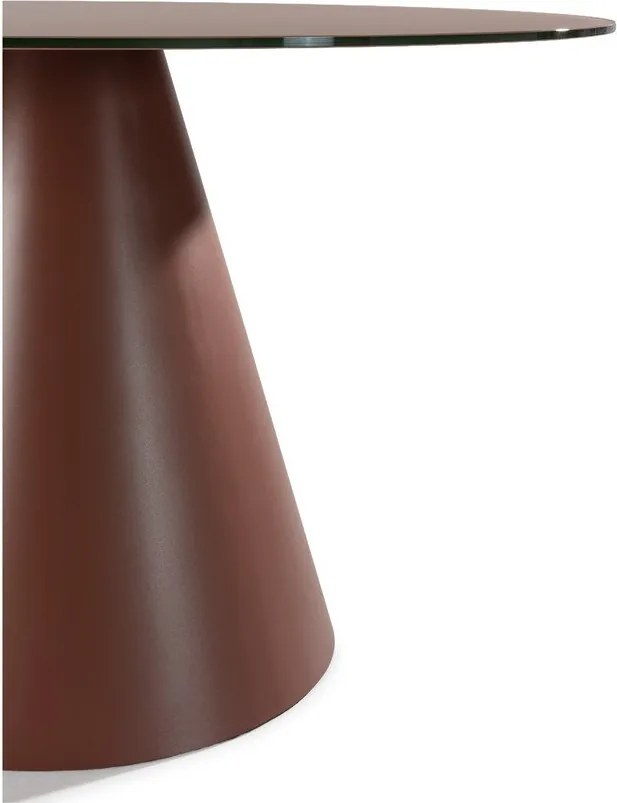 Masă de dining rotundă cu blat din sticlă ø 120 cm Vida – MOME