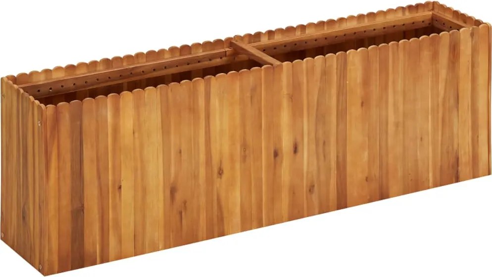 vidaXL Strat înălțat de grădină, 150x30x50 cm, lemn masiv de acacia
