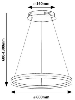 Lustră LED pe cablu Rabalux 72301 ISAURE LED/35W/230V