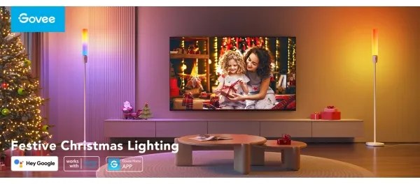 Lampadar LED dimabil Govee CYLINDER SMART RGBICWW 2200-6500K