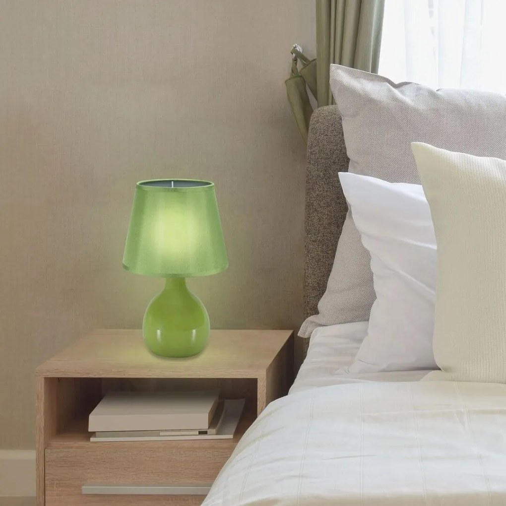 Veioza, lampa de masa design modern Ingrid verde