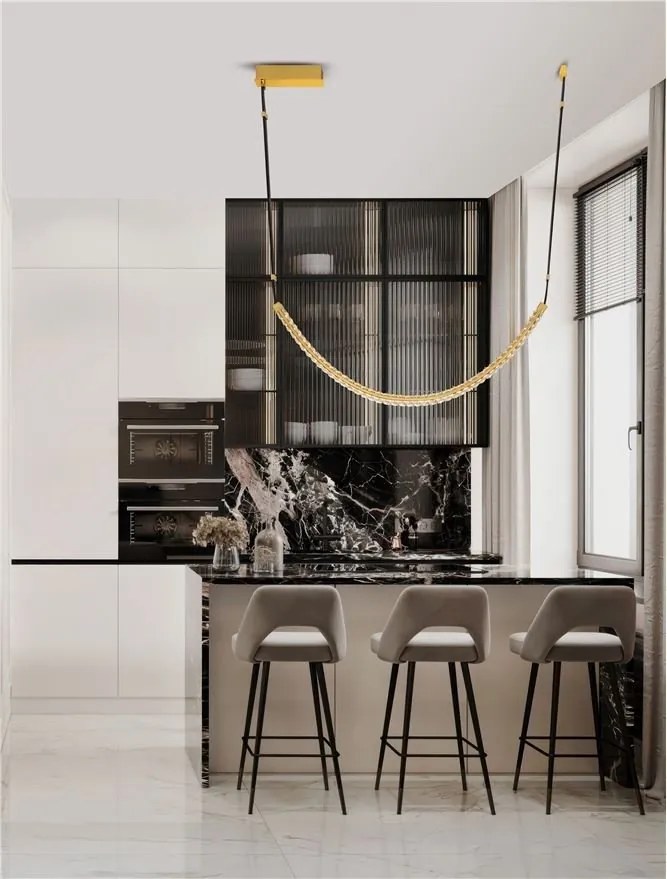 Lustra LED suspendata design elegant LAZURA