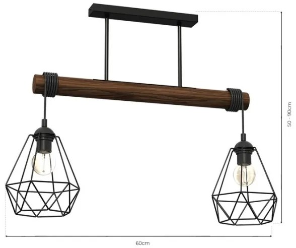 Lustră aplicată ACERO 2xE27/60W/230V