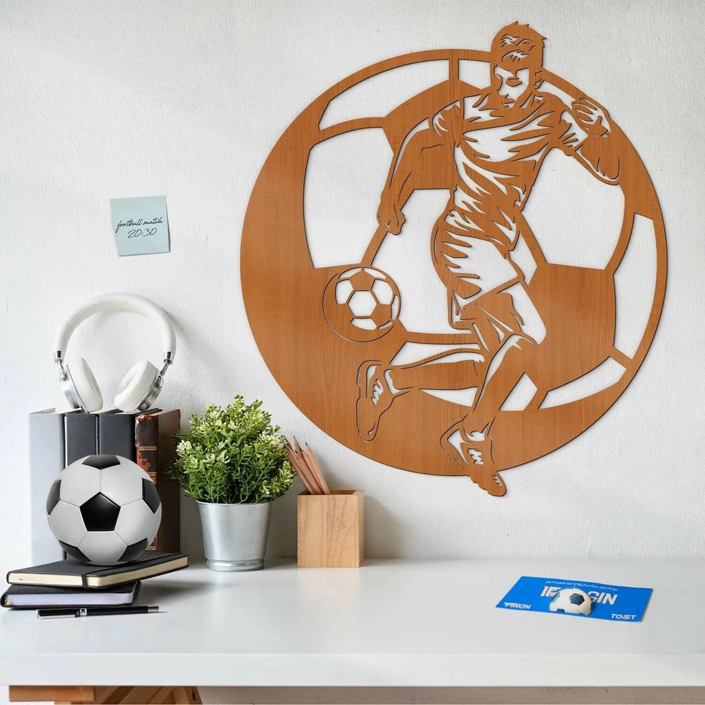DUBLEZ | Tablou din lemn pentru perete - Fotbal