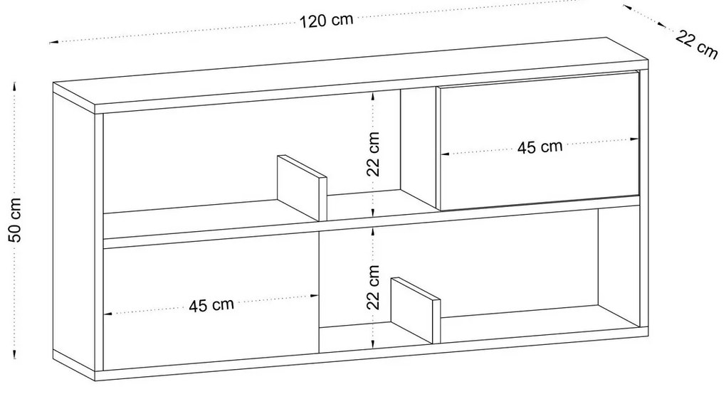 Raft cu dulap Flora White