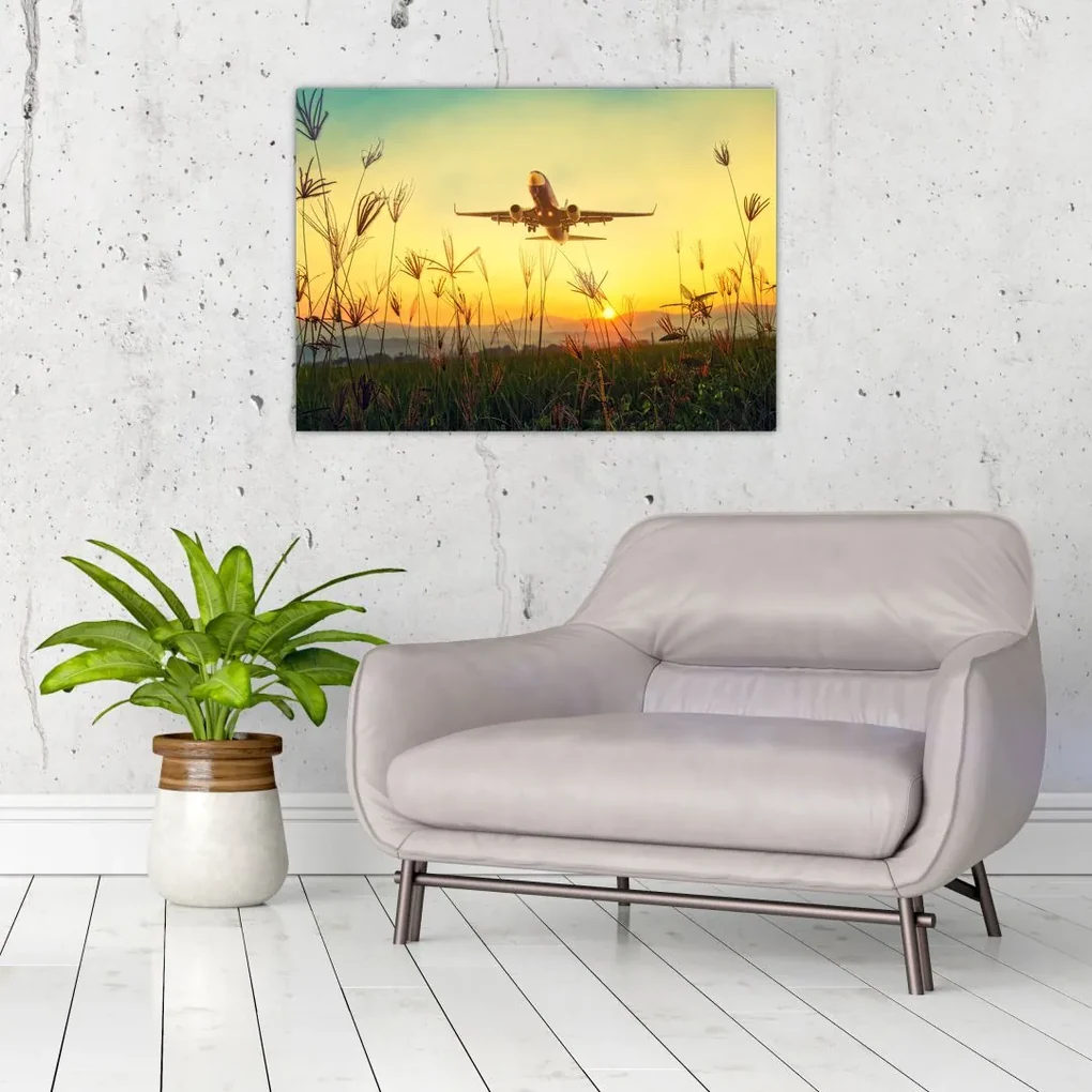 Tablou  cu avion zburând (70x50 cm), în 40 de alte dimensiuni noi