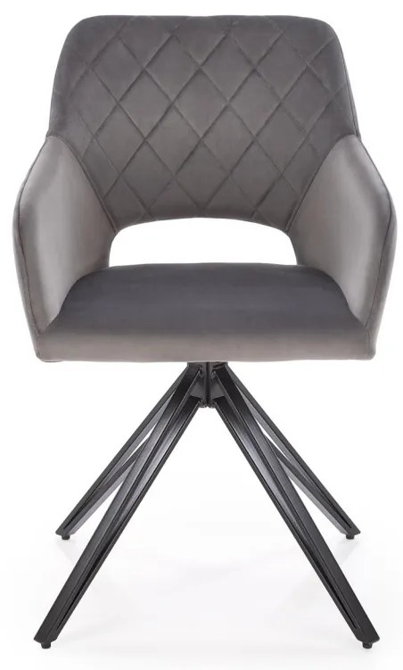 Scaun rotativ K535 velvet gri