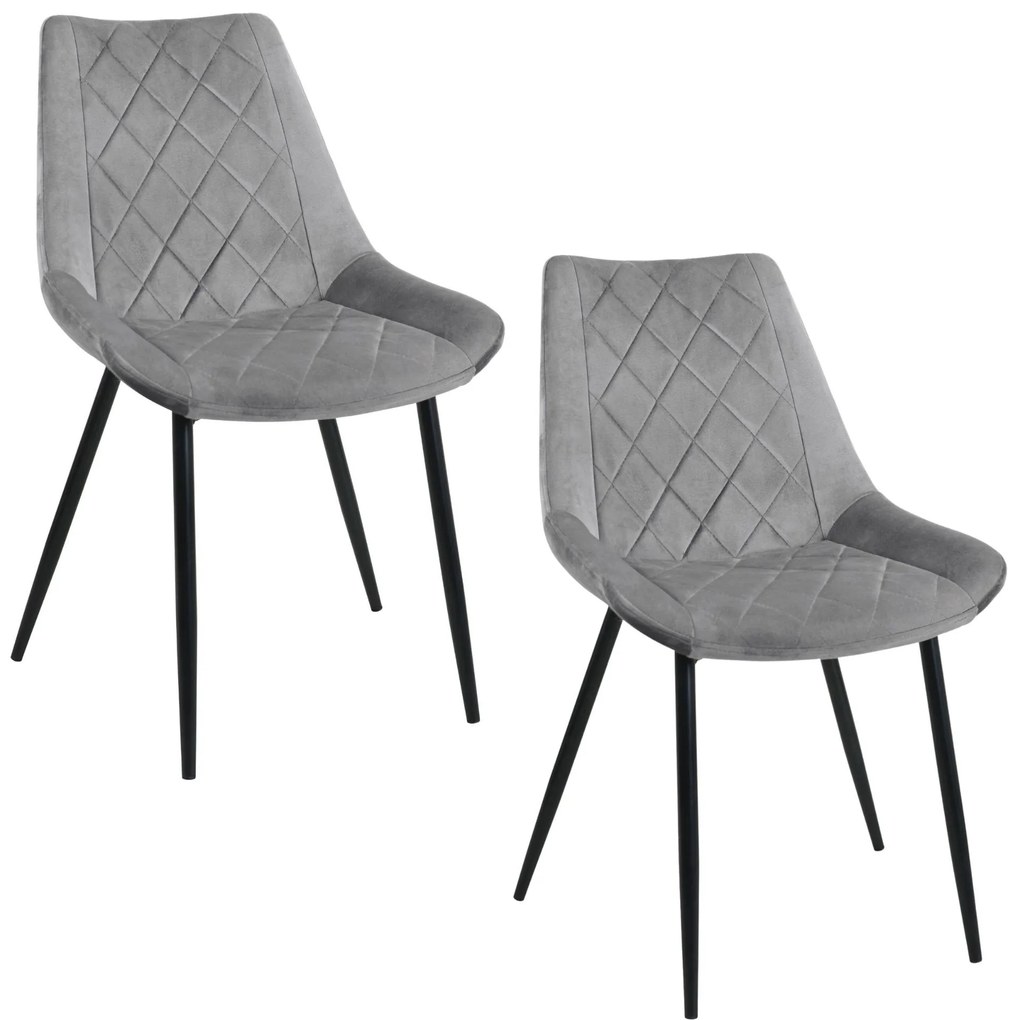 Scaun de sufragerie Sariel (Gri) (2buc). 1071282