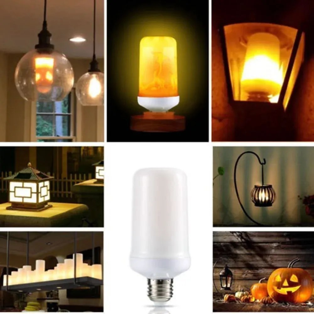 Bec LED HYO-2, 5W - imitație de flacără - orange