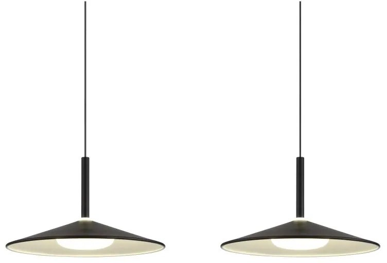 Lustra suspendata cu 3 pendule LED metal negru LAMPONE