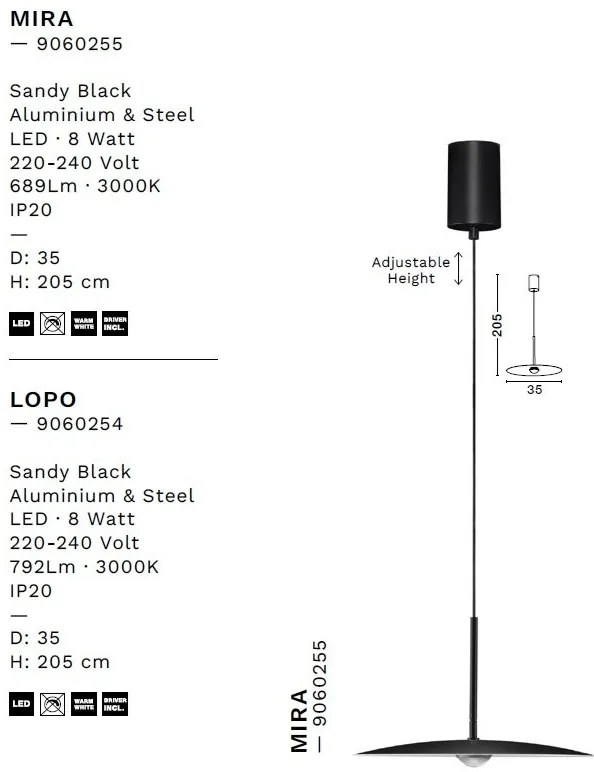 Pendul LED design modern MIRA