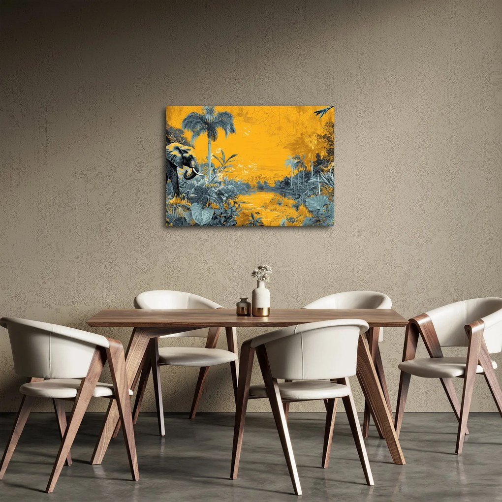 Tablou - Elefant în natură (70x50 cm)