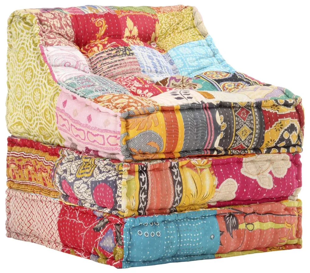vidaXL Fotoliu puf modular, model petice, material textil