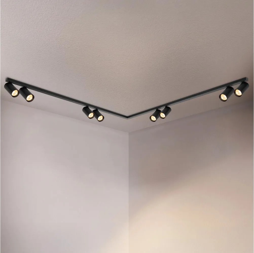 BRILAGI - Corp de iluminat cu spoturi SELE LONG 8xGU10/30W/230V negru