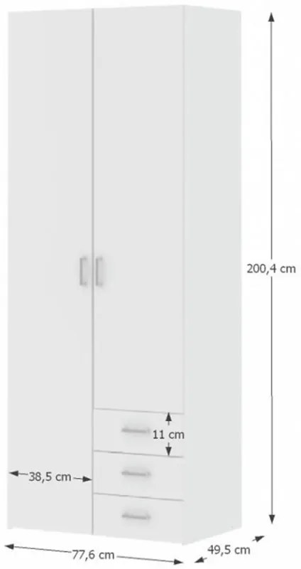 Dulap GWEN 70425 Alb