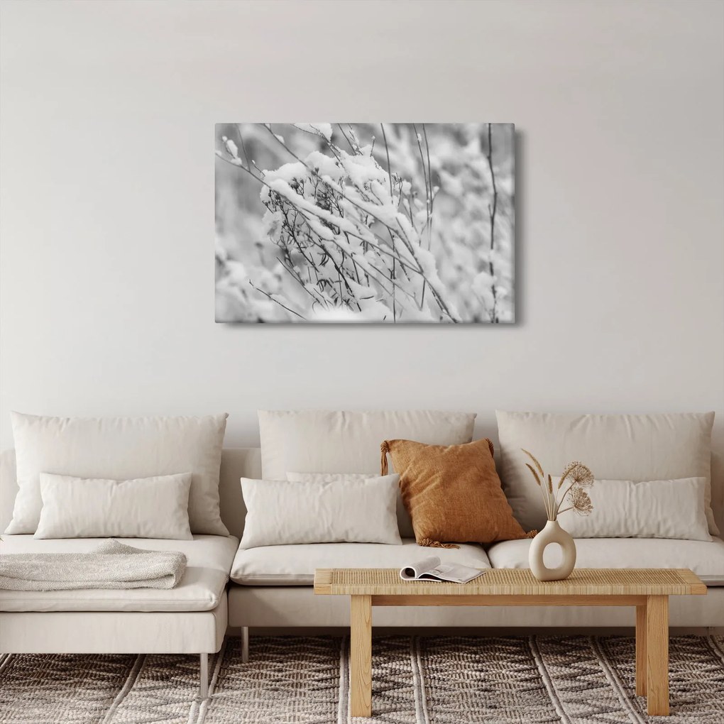 Tablou - Ramuri înzăpezite (90x60 cm)
