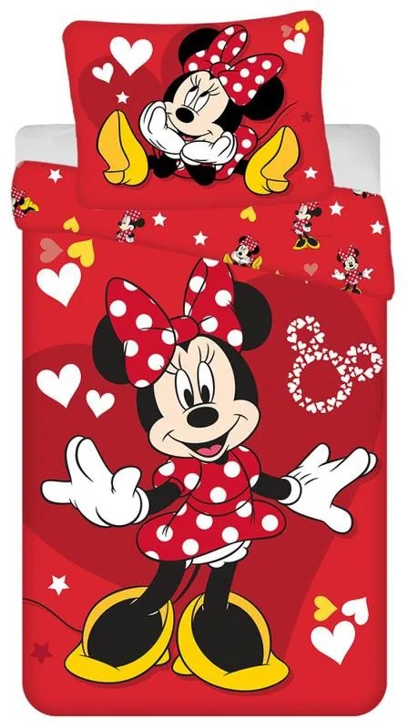 Disney Minnie Love &amp; Stars Husă pentru lenjerie de pat 140×200 cm, 70×90 cm