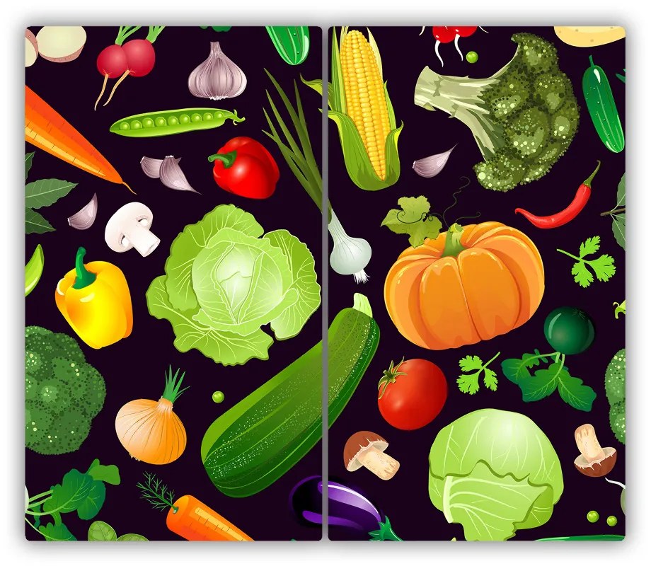 Tocator din sticla Mix de legume