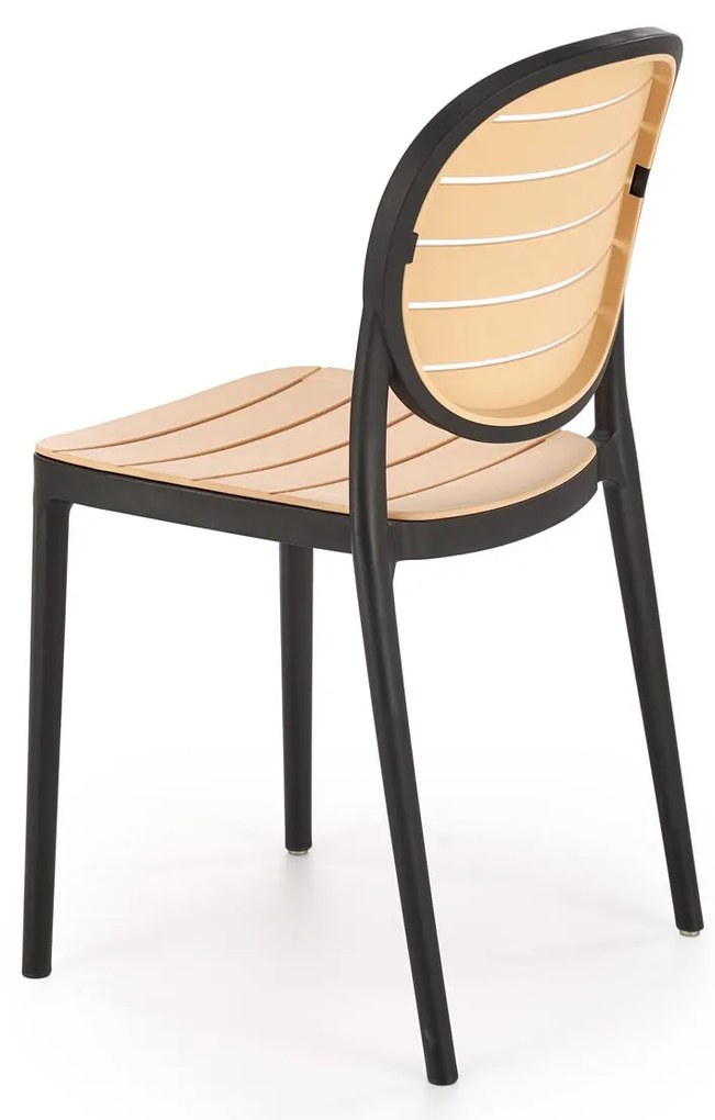 Scaun de grădină Karter (negru + natural). 1092586