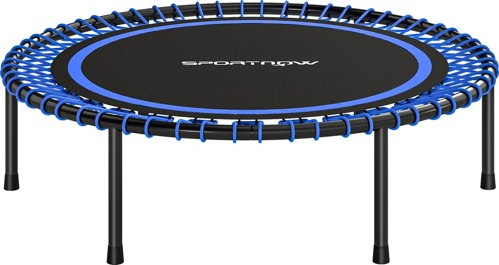 SPORTNOW Trambulină Elastică Fitness cu 36 de Corzi din Oțel și PP, Ø114x31 cm, Albastru | Aosom Romania