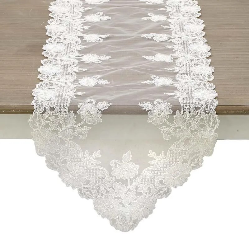 Napron din dantela White 40 x 150 cm