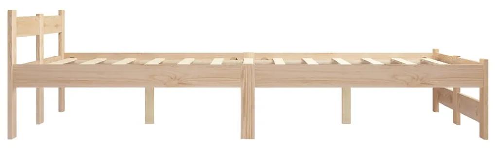 Cadru de pat, 180 x 200 cm, lemn masiv de pin Maro deschis, 180 x 200 cm