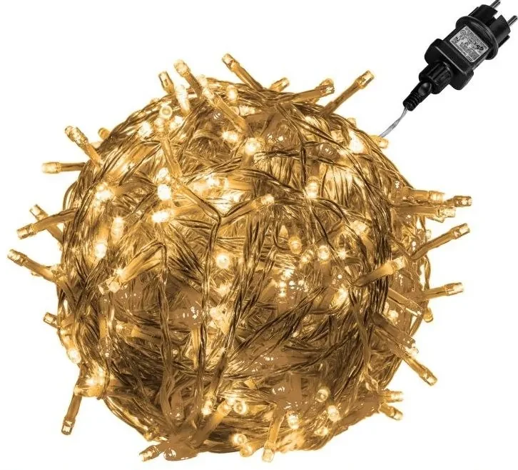 Iluminat LED de Crăciun - 20 m, 200 LED-uri, alb cald