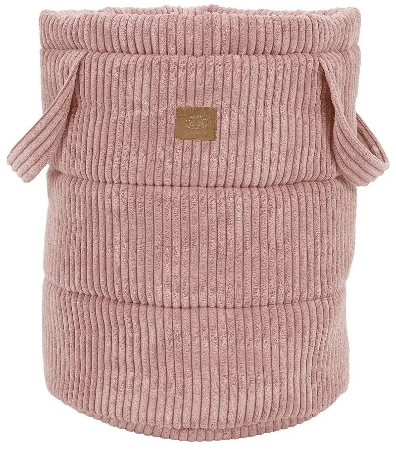 Coș de jucării pentru copii roz din material textil ø 39x50 cm – Meowbaby