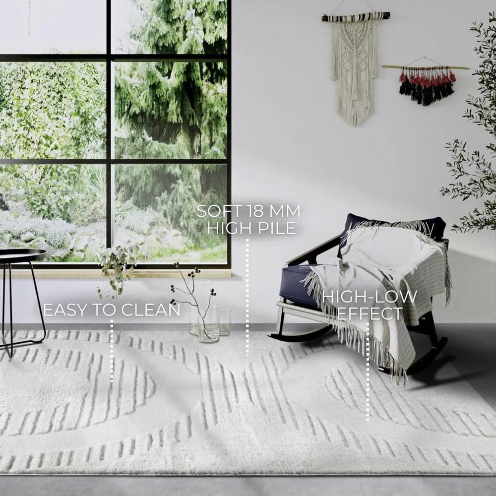 Covor crem 120x170 cm Bartoux Cream White – Elle Decoration