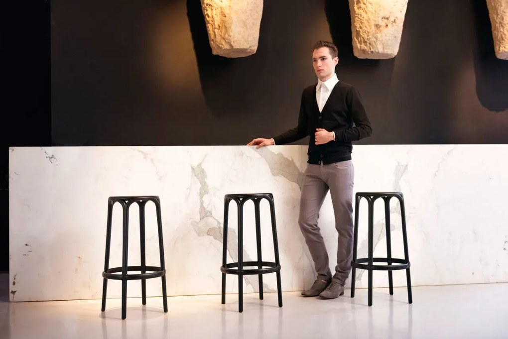 Set 4 Scaune de bar exterior / interior design modern premium BROOKLYN BAR STOOL H-76cm 65027 Vondom