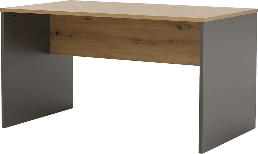 Masă de birou, grafit/stejar artisan, RIOMA NEW TYP 16