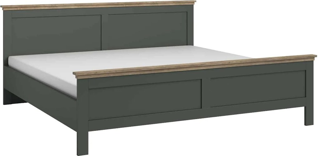 Pat lemn masiv Jardon 140/160/180x200cm Grafit - 140x200