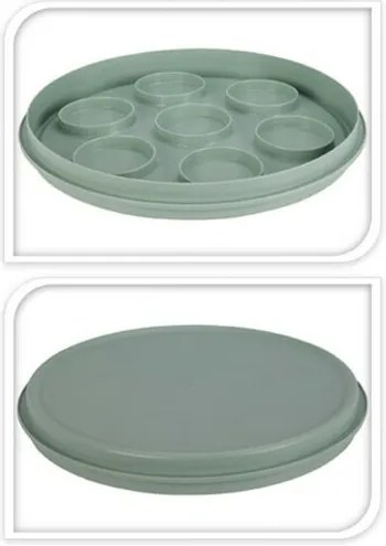 Tavă de servire cu capac EH 2in1, diametru 28 cm,alb