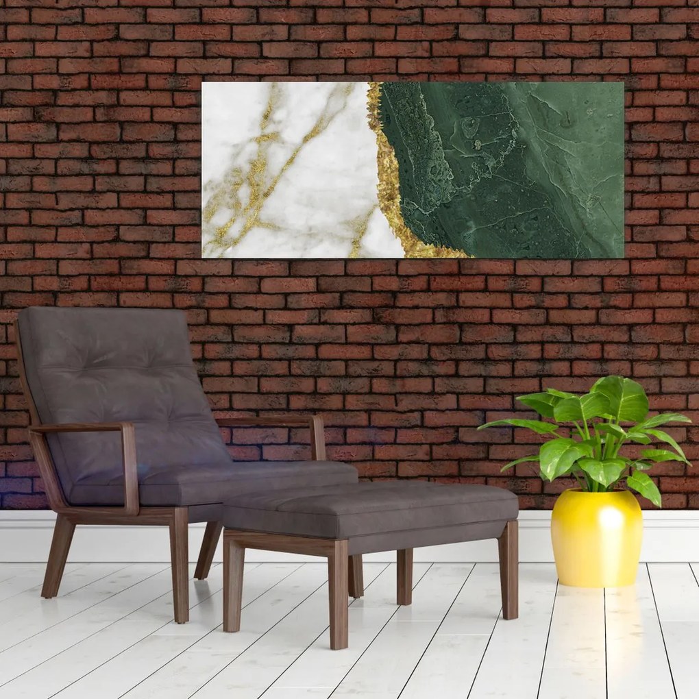 Tablou - Marmură verde N⁰3 (120x50 cm)