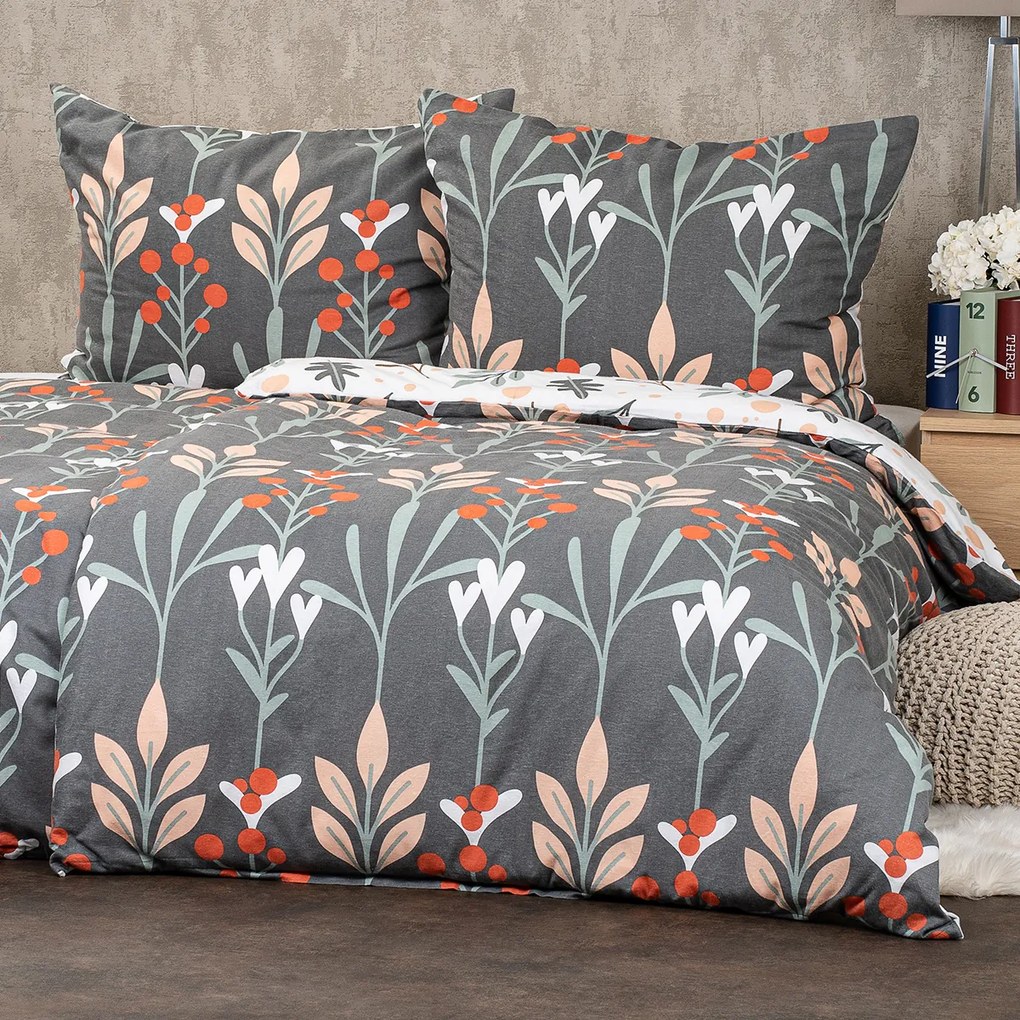 Lenjerie de pat din flanel 4Home Winter nature,220 x 200 cm, 2 buc. 70 x 90 cm, 220 x 200 cm, 2 buc. 70 x 90 cm