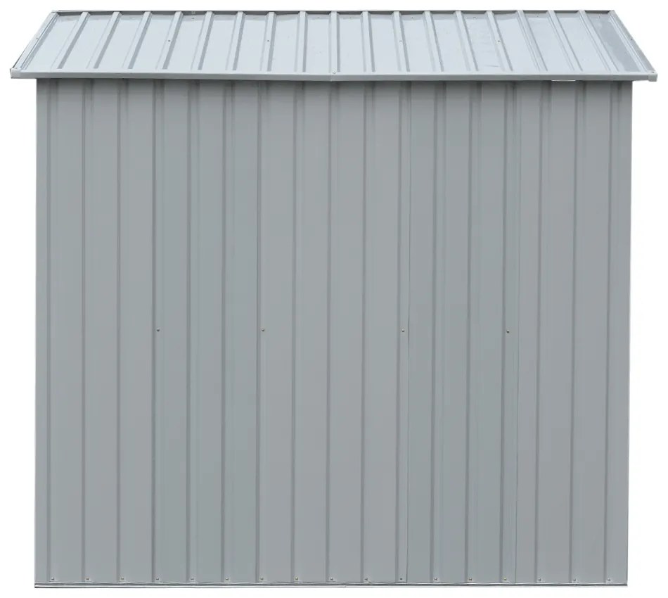 Depozit grădină pentru scule din tablă, alb / gri, 1,9x1,2 m, TEDOK