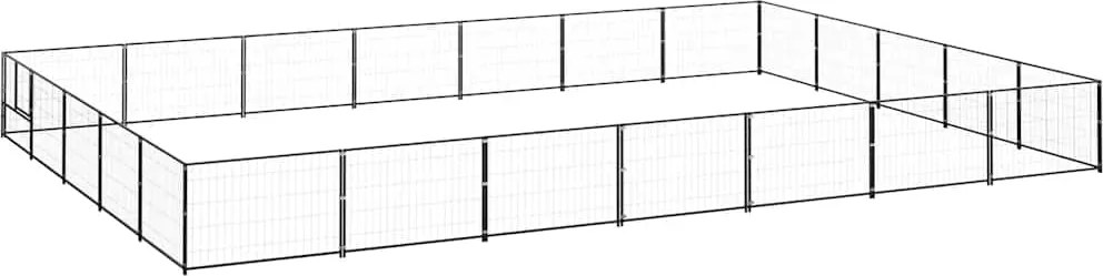 vidaXL Padoc pentru câini, negru, 35 m², oțel