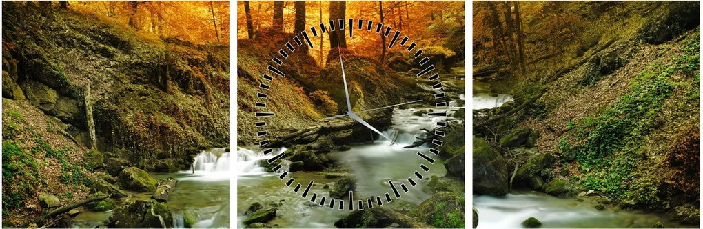 Tablou - Pădure (cu ceas) (90x30 cm)