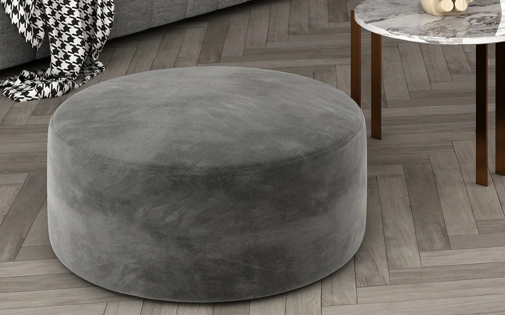 Taburet lemn masiv Pedro Rotund 75x42 cm - verde
