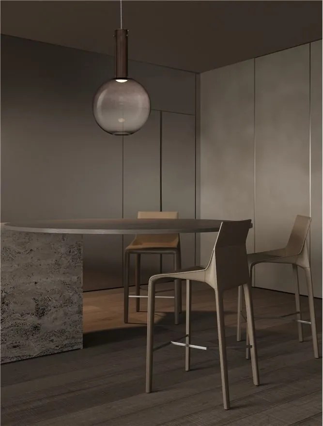 Pendul LED design decorativ NOSTOS Brown, NVL-9009223