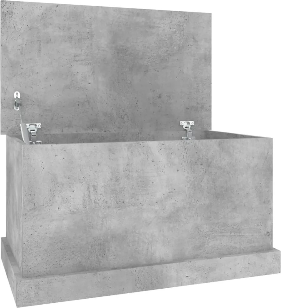 vidaXL Cutie de depozitare, gri beton, 70x40x38 cm, lemn prelucrat