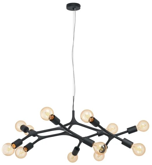 Eglo 98347 - Lustră pe cablu BOCADELLA 12xE27/60W/230V