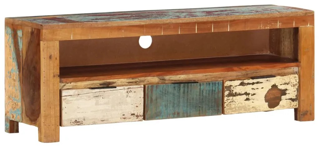 vidaXL Comodă TV, 110x30x40 cm, lemn masiv reciclat