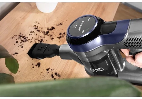 Aspirator vertical de mână 2 în 1 Concept VP6040 ICONIC ANIMAL 200W/22,2V 2200 mAh albastru