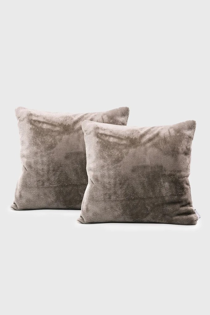 Set 2 feţe de pernă, cappuccino maro 45x45 cm